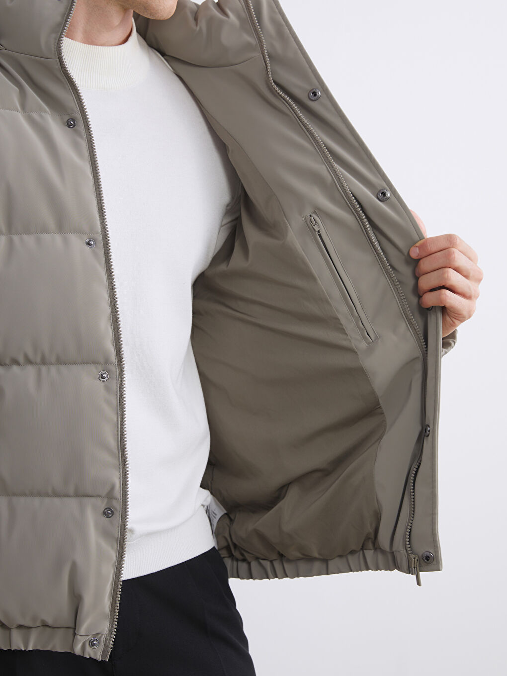 Relaxed Fit Hooded Men's Puffer Coat-2