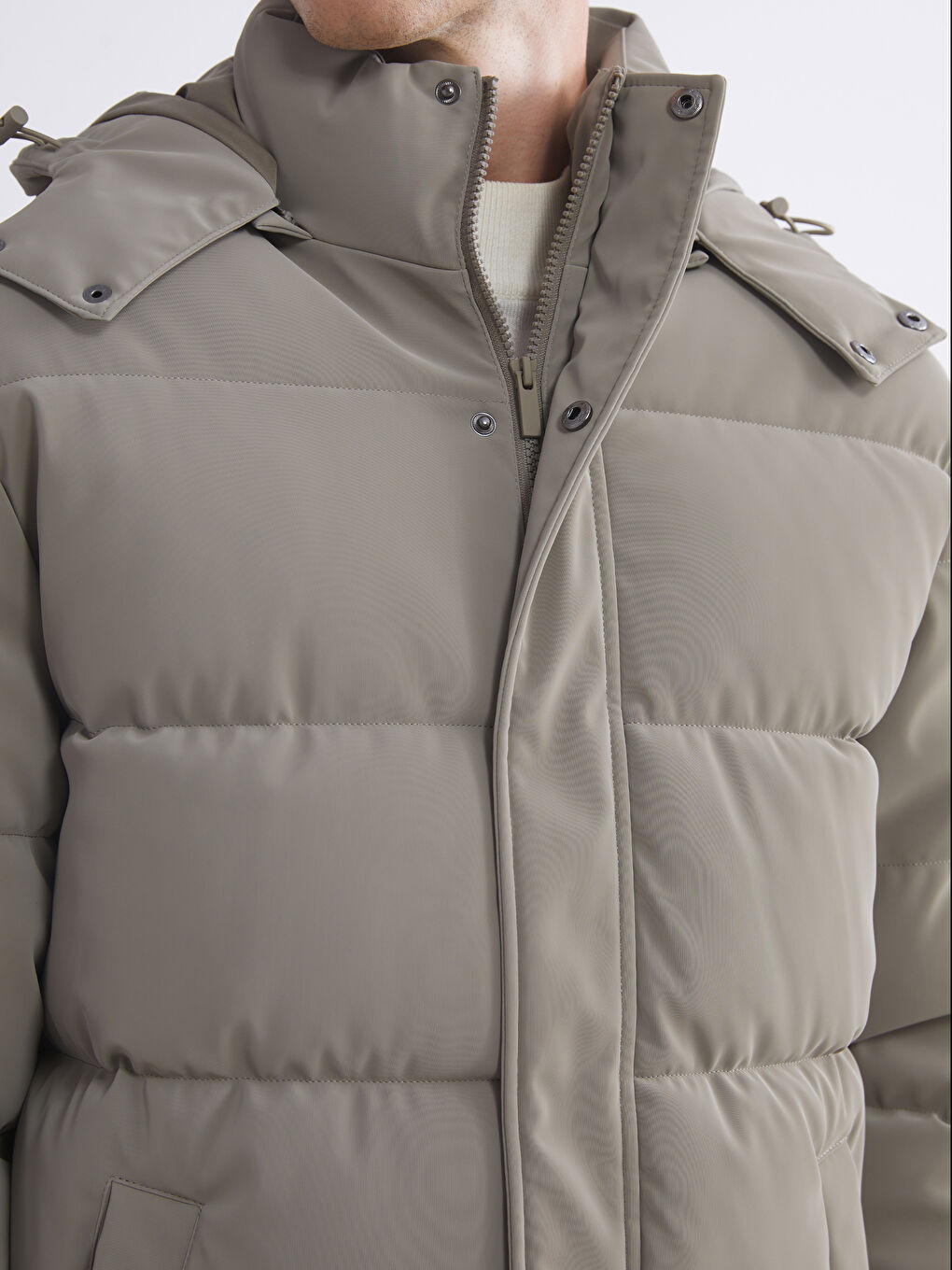 Relaxed Fit Hooded Men's Puffer Coat-3