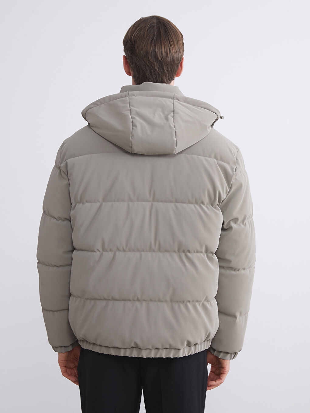 Relaxed Fit Hooded Men's Puffer Coat-4