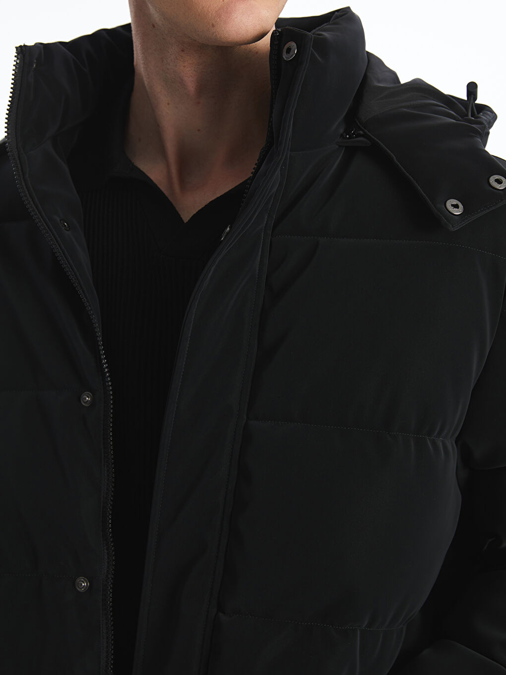 Relaxed Fit Hooded Men's Puffer Coat-2