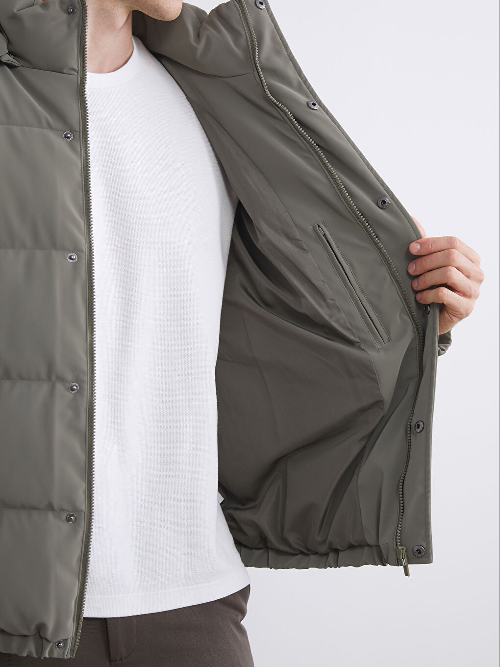 Relaxed Fit Hooded Men's Puffer Coat-3