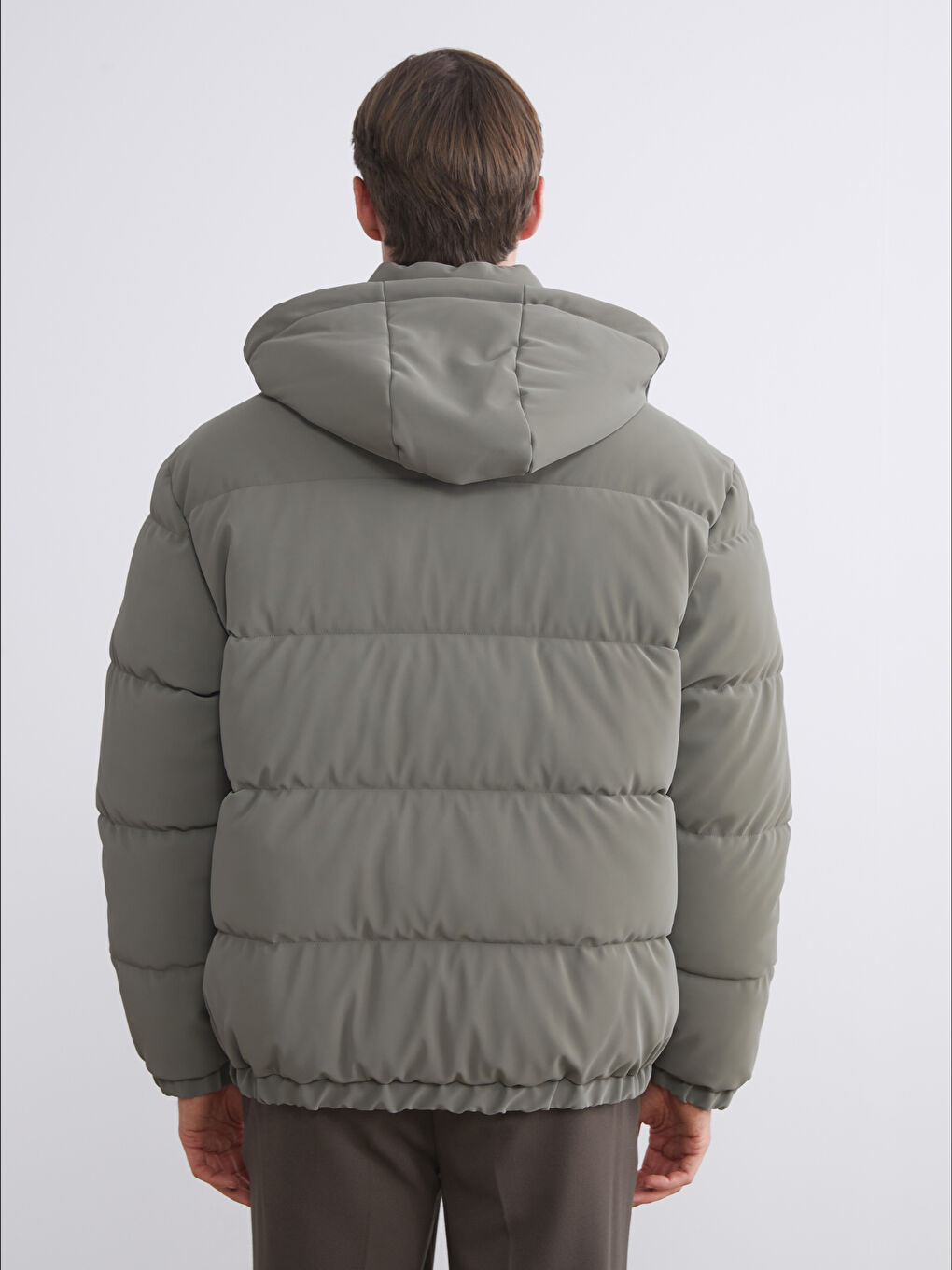 Relaxed Fit Hooded Men's Puffer Coat-4