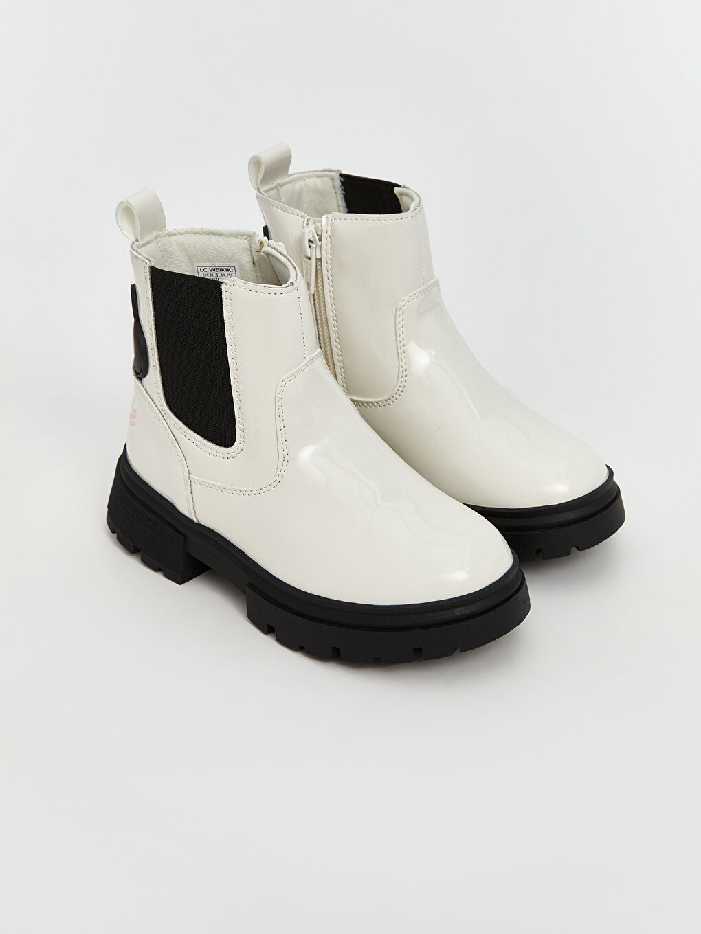 Faux Leather Zippered Girls' Boots