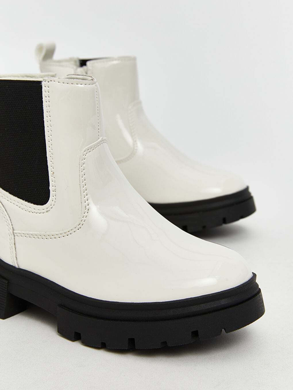 Faux Leather Zippered Girls' Boots-2