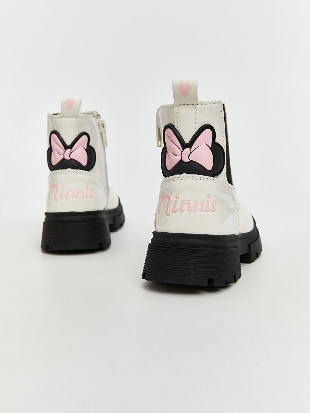 Faux Leather Zippered Girls' Boots-4