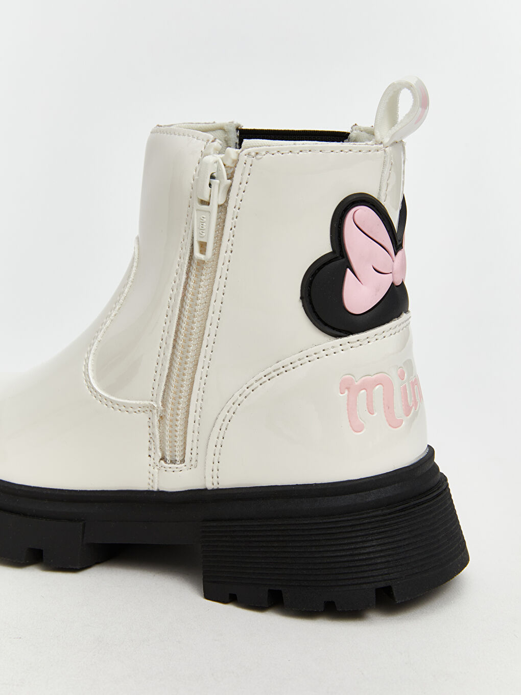 Faux Leather Zippered Girls' Boots-5