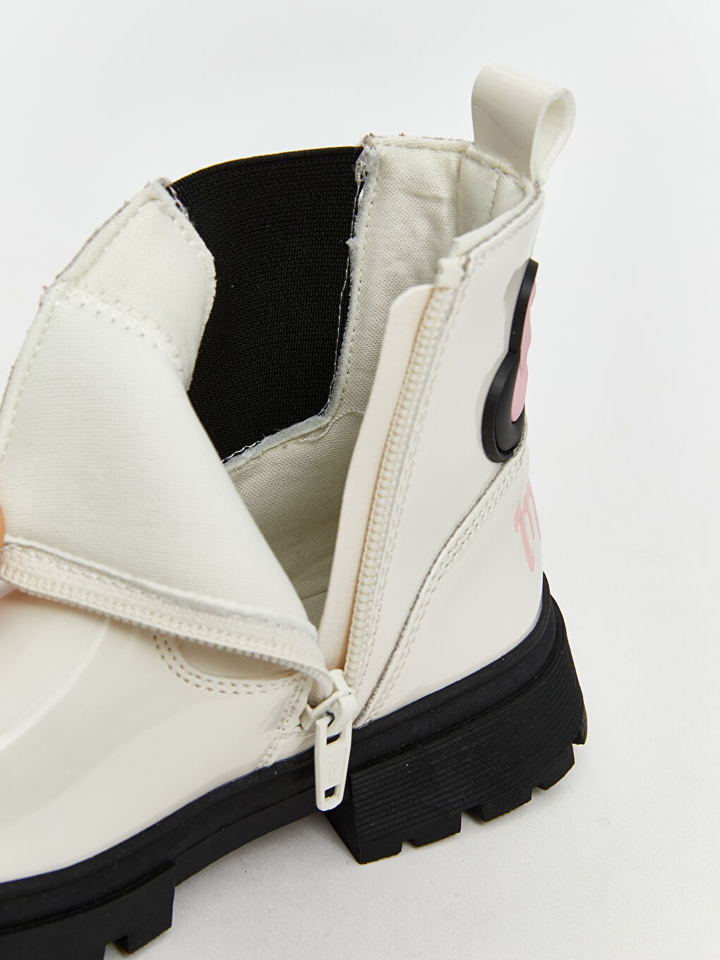 Faux Leather Zippered Girls' Boots-6