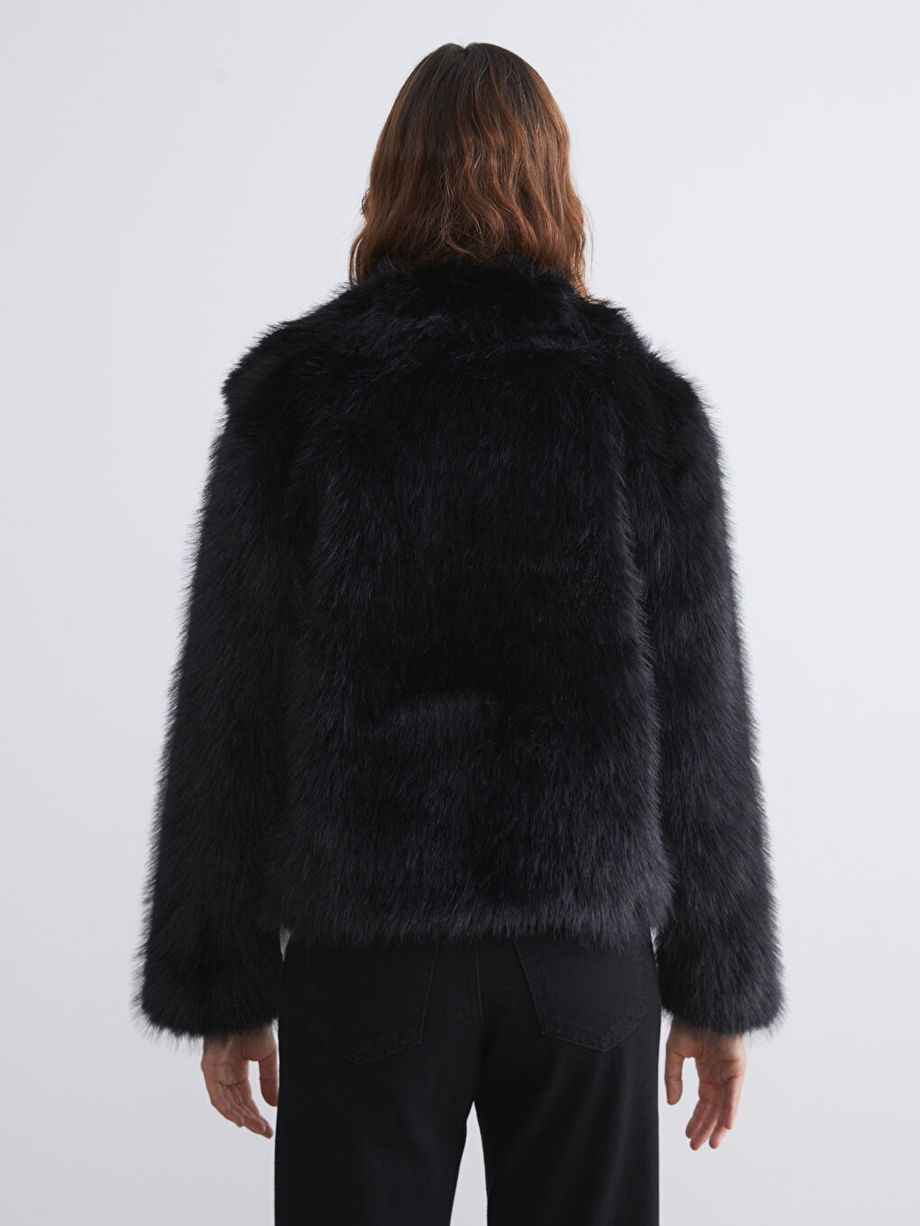 Jacket Neck Women's Fur Coat-4