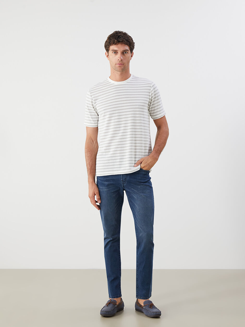 İndigo Slim Fit Erkek Jean Pantolon