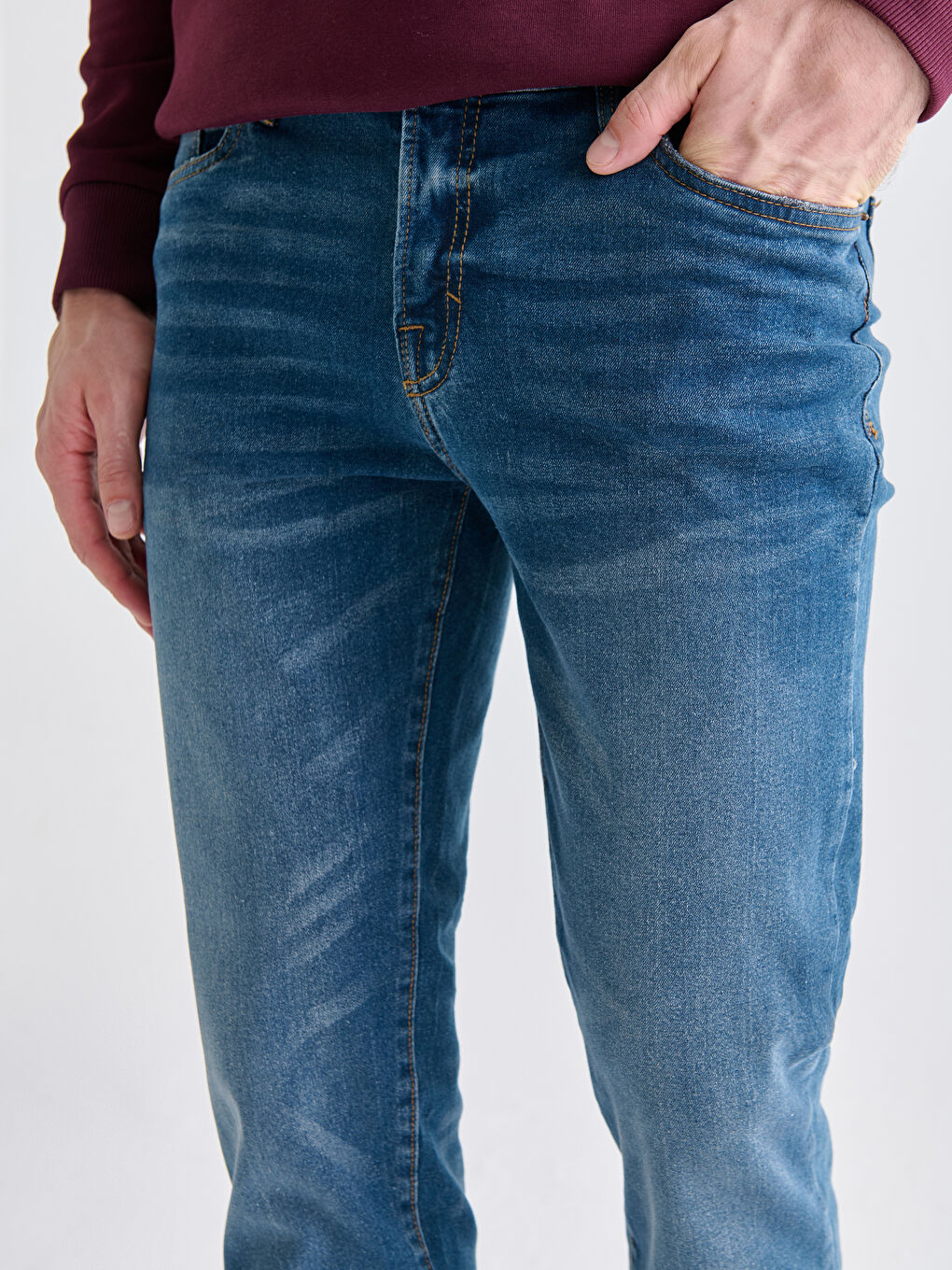 İndigo Slim Fit Erkek Jean Pantolon-2