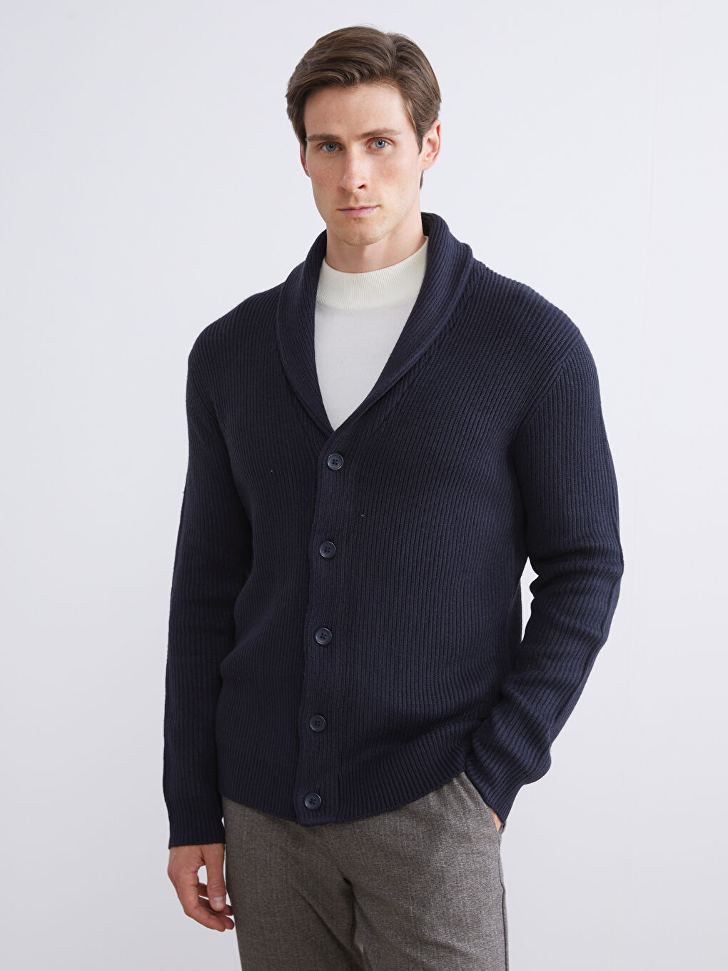 Man NAVY Cardigan