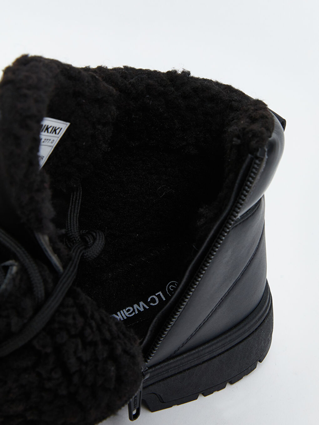 Ботинки из искусственной кожи для мужчин с шнуровкой и застежкой-молнией-5