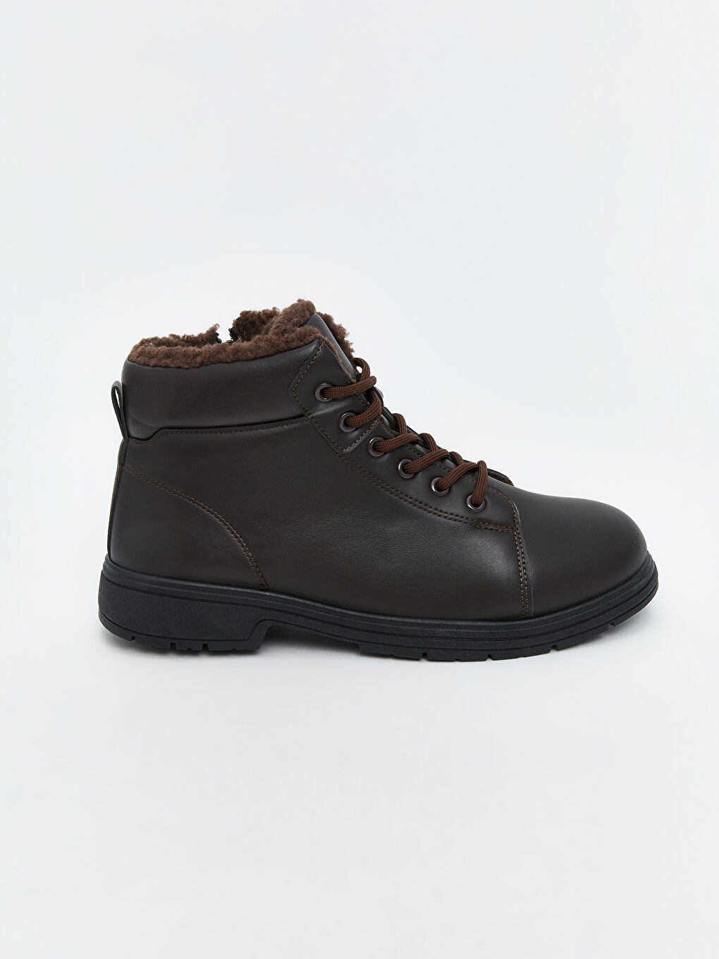Ботинки из искусственной кожи для мужчин с шнуровкой и застежкой-молнией-1