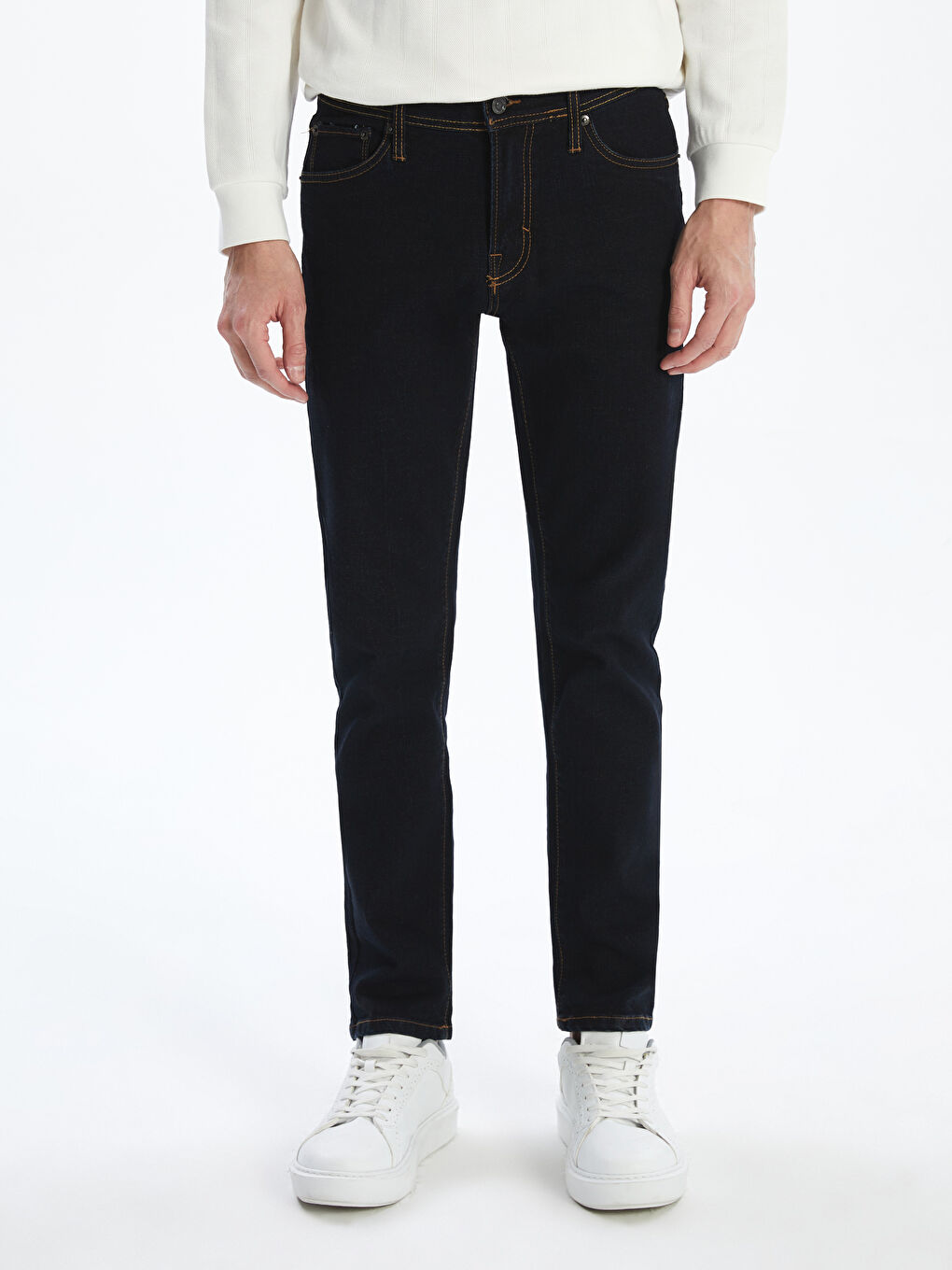 Siyah Slim Fit Erkek Jean Pantolon-1