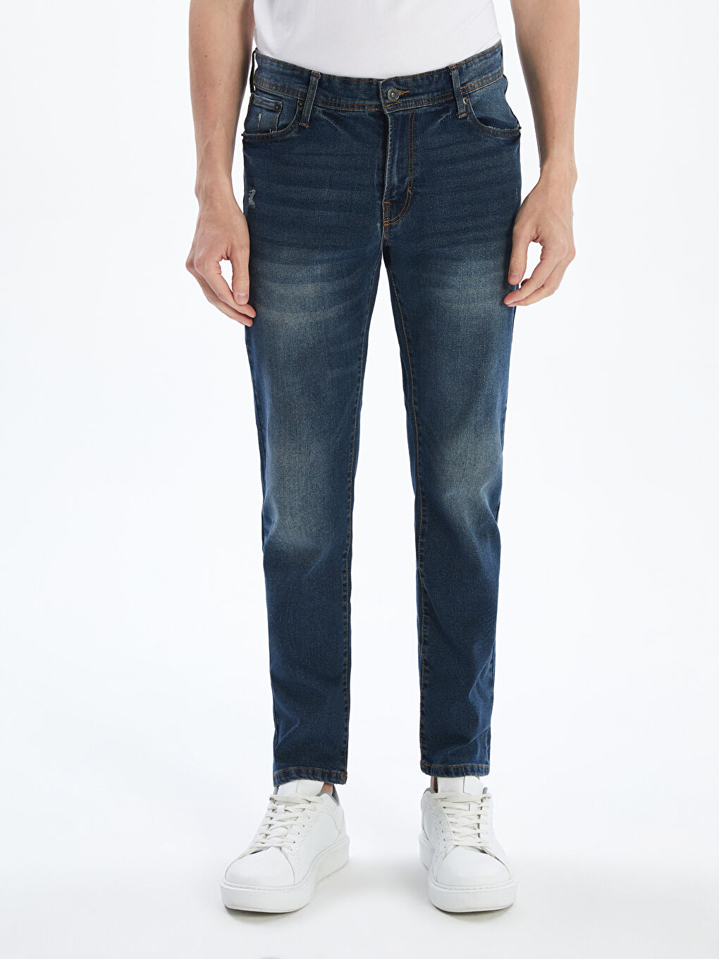 İndigo Slim Fit Erkek Jean Pantolon-1