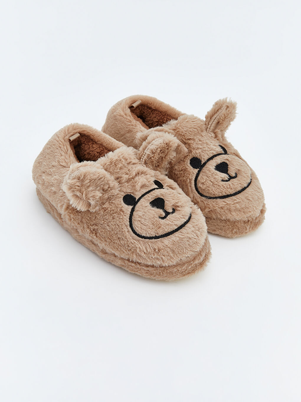 Bej Hayvan Figürlü Erkek Bebek Panduf