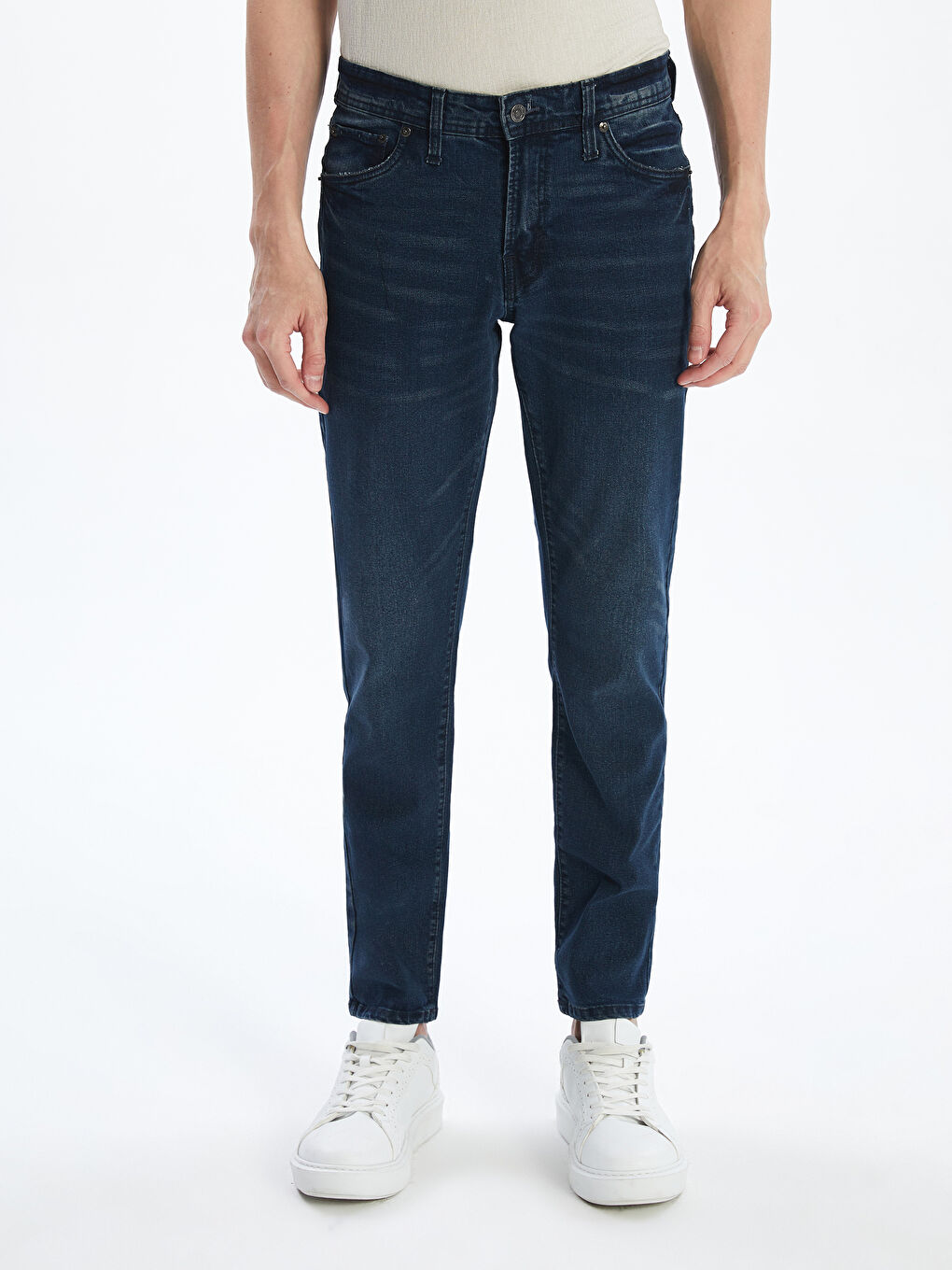 İndigo Slim Fit Erkek Jean Pantolon-1