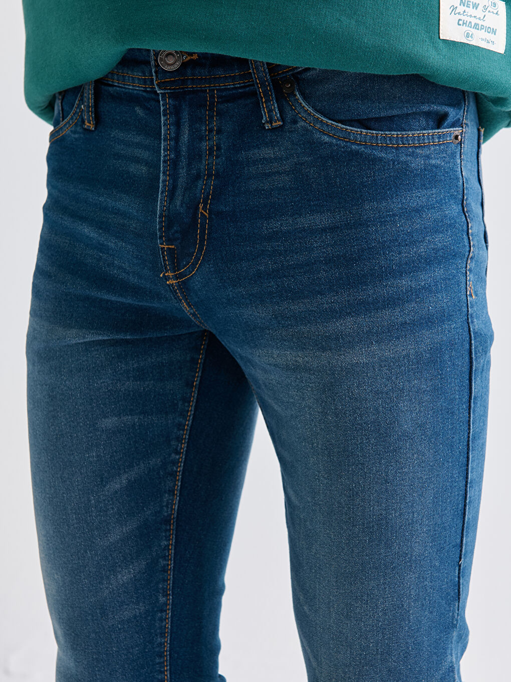 İndigo Slim Fit Erkek Jean Pantolon-2