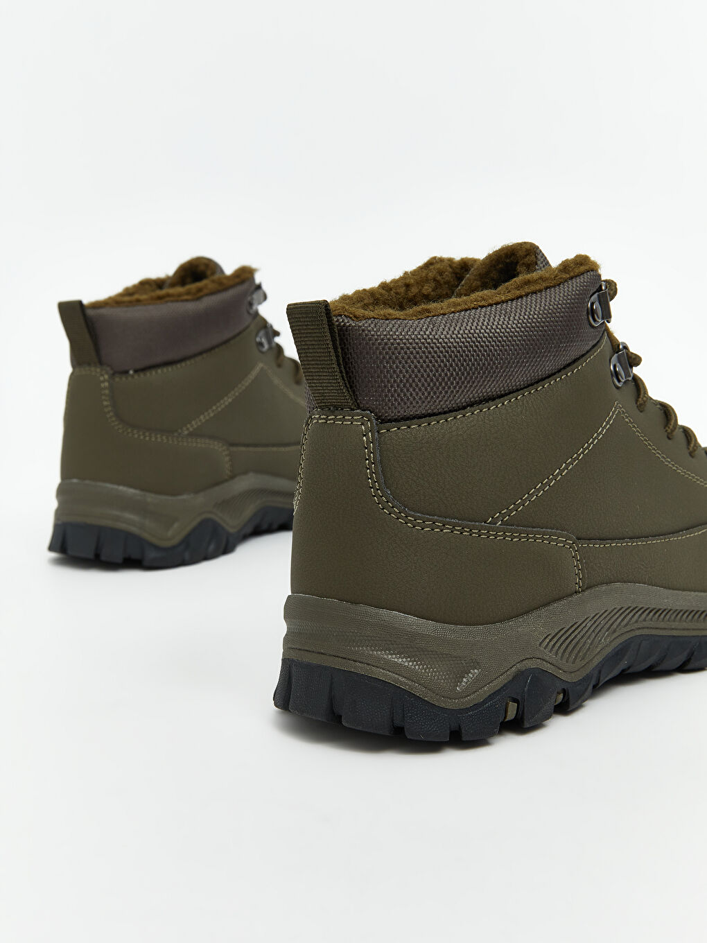 Зимние сапоги для малышей мальчиков на шнурках с меховой подкладкой-4