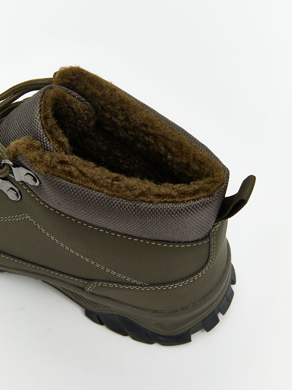 Зимние сапоги для малышей мальчиков на шнурках с меховой подкладкой-5