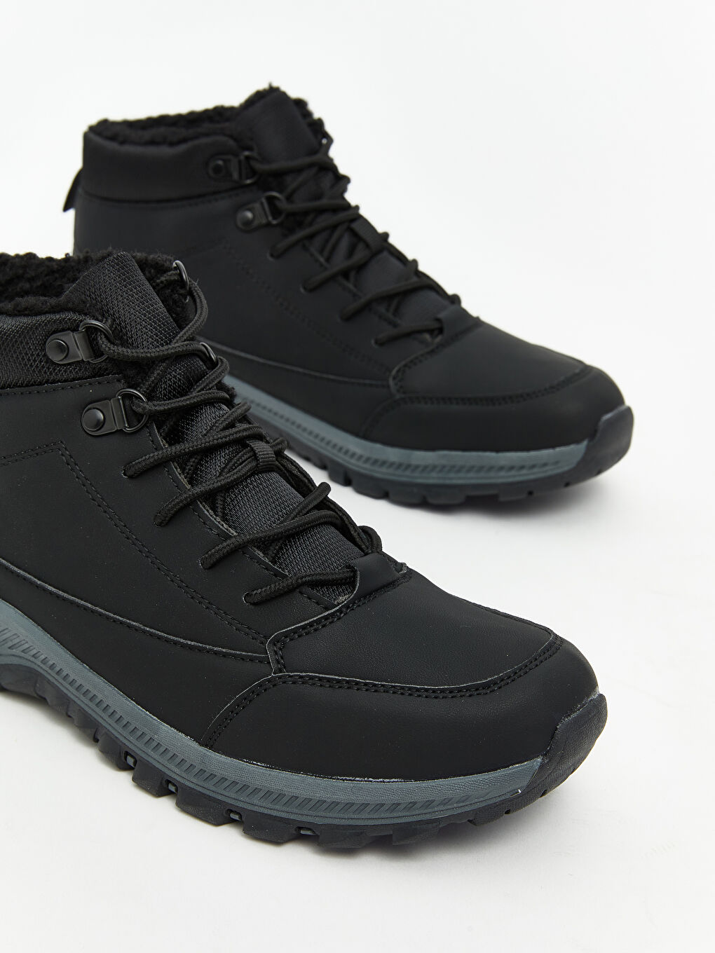 Зимние сапоги для малышей мальчиков на шнурках с меховой подкладкой-2