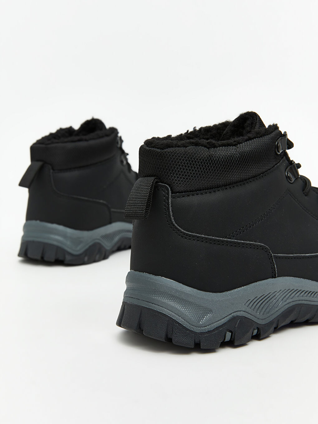 Зимние сапоги для малышей мальчиков на шнурках с меховой подкладкой-4