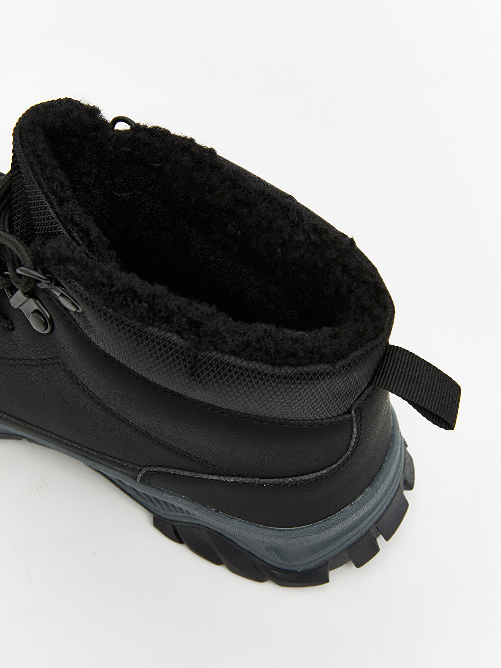 Зимние сапоги для малышей мальчиков на шнурках с меховой подкладкой-5