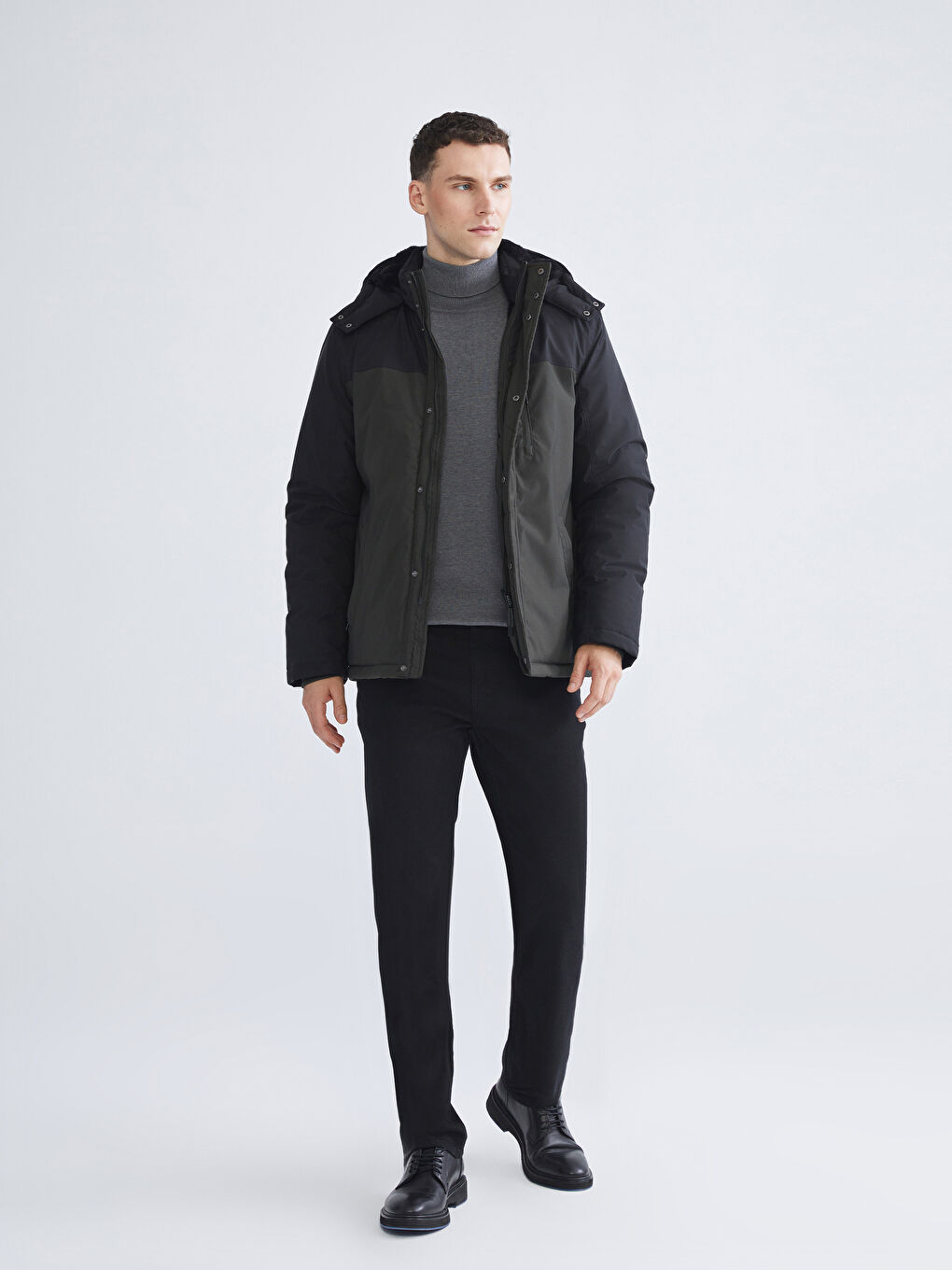 Standard Fit Hooded Men's Coat-1