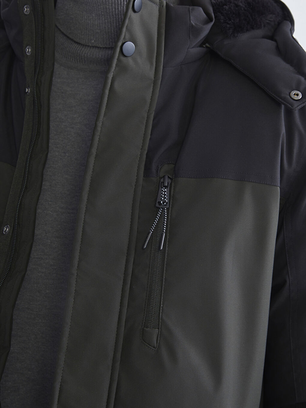 Standard Fit Hooded Men's Coat-2