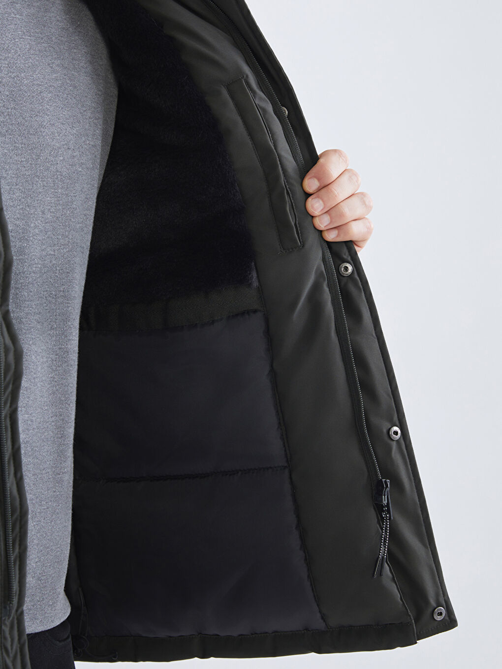 Standard Fit Hooded Men's Coat-3