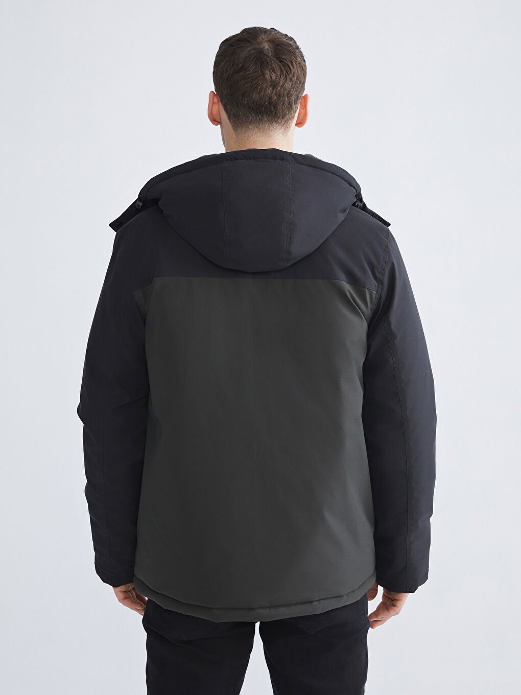 Standard Fit Hooded Men's Coat-4