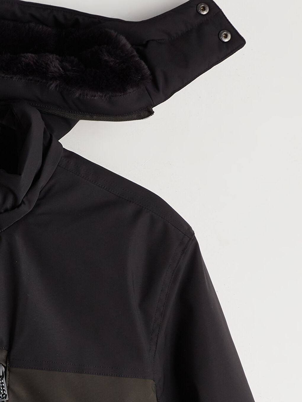 Standard Fit Hooded Men's Coat-7