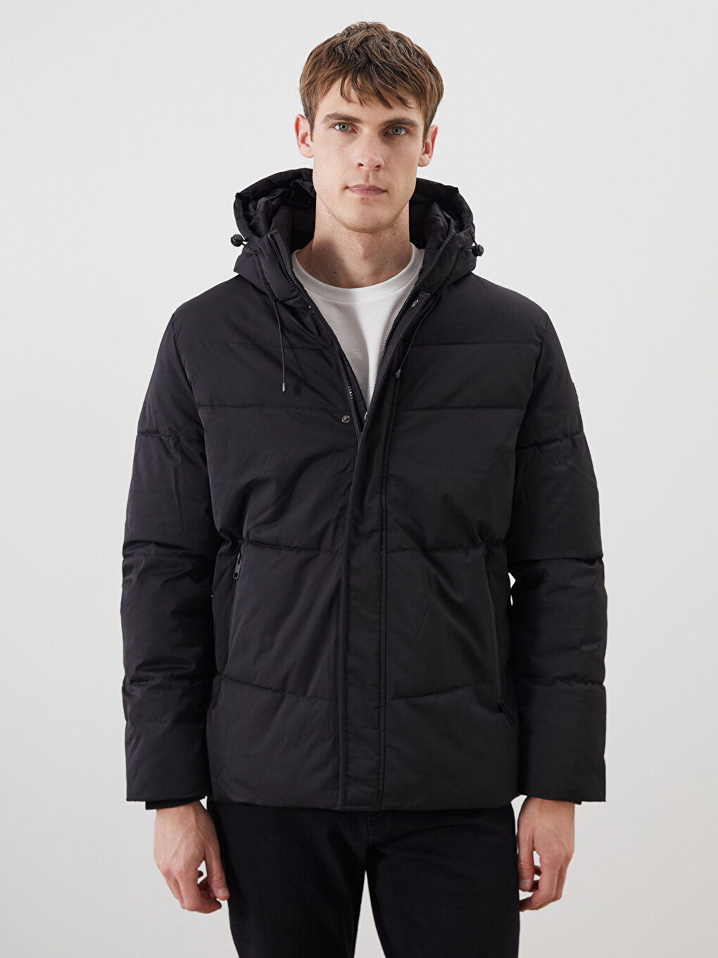 Standard Fit Hooded Men's Puffer Coat