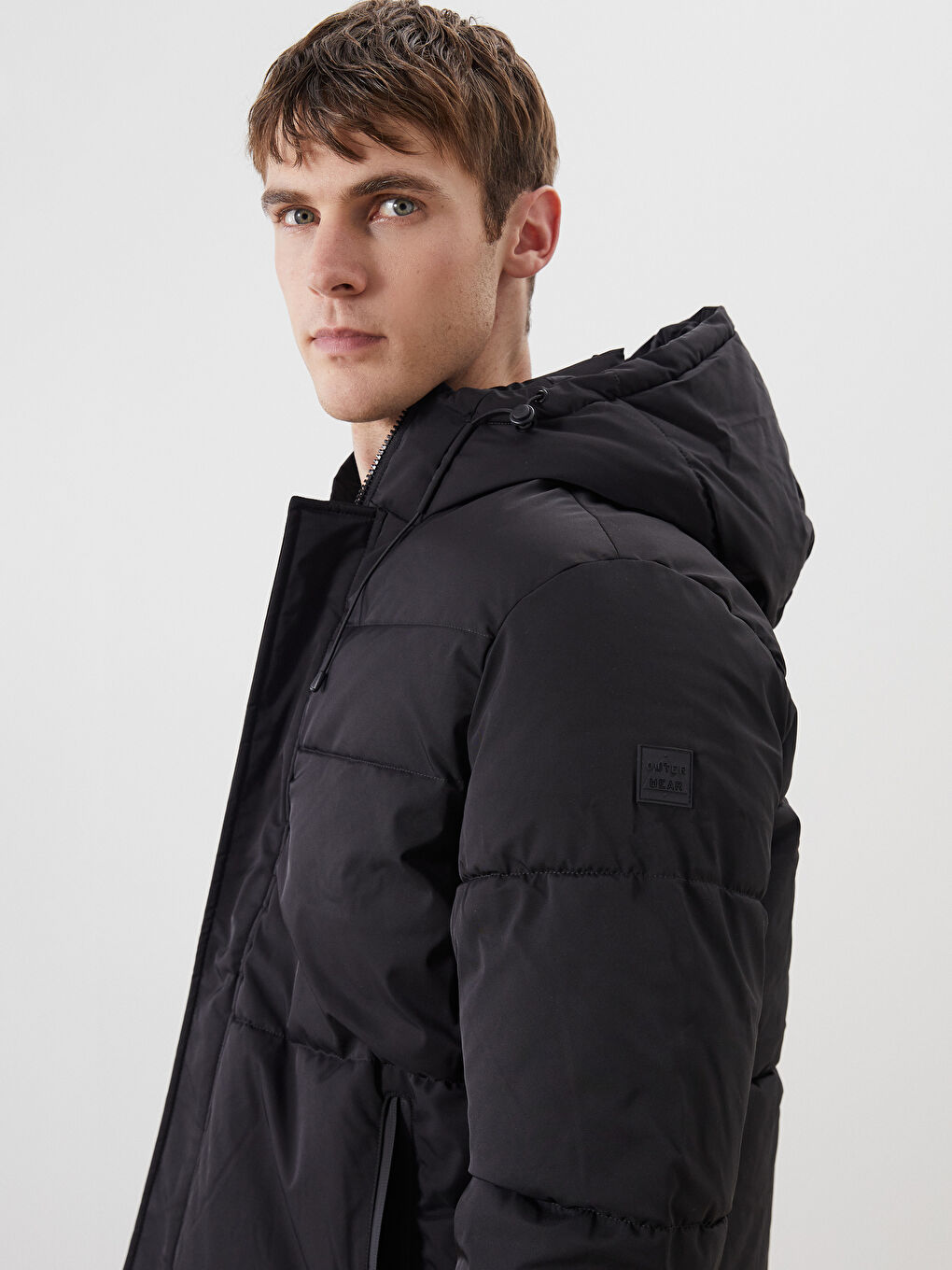 Standard Fit Hooded Men's Puffer Coat-3