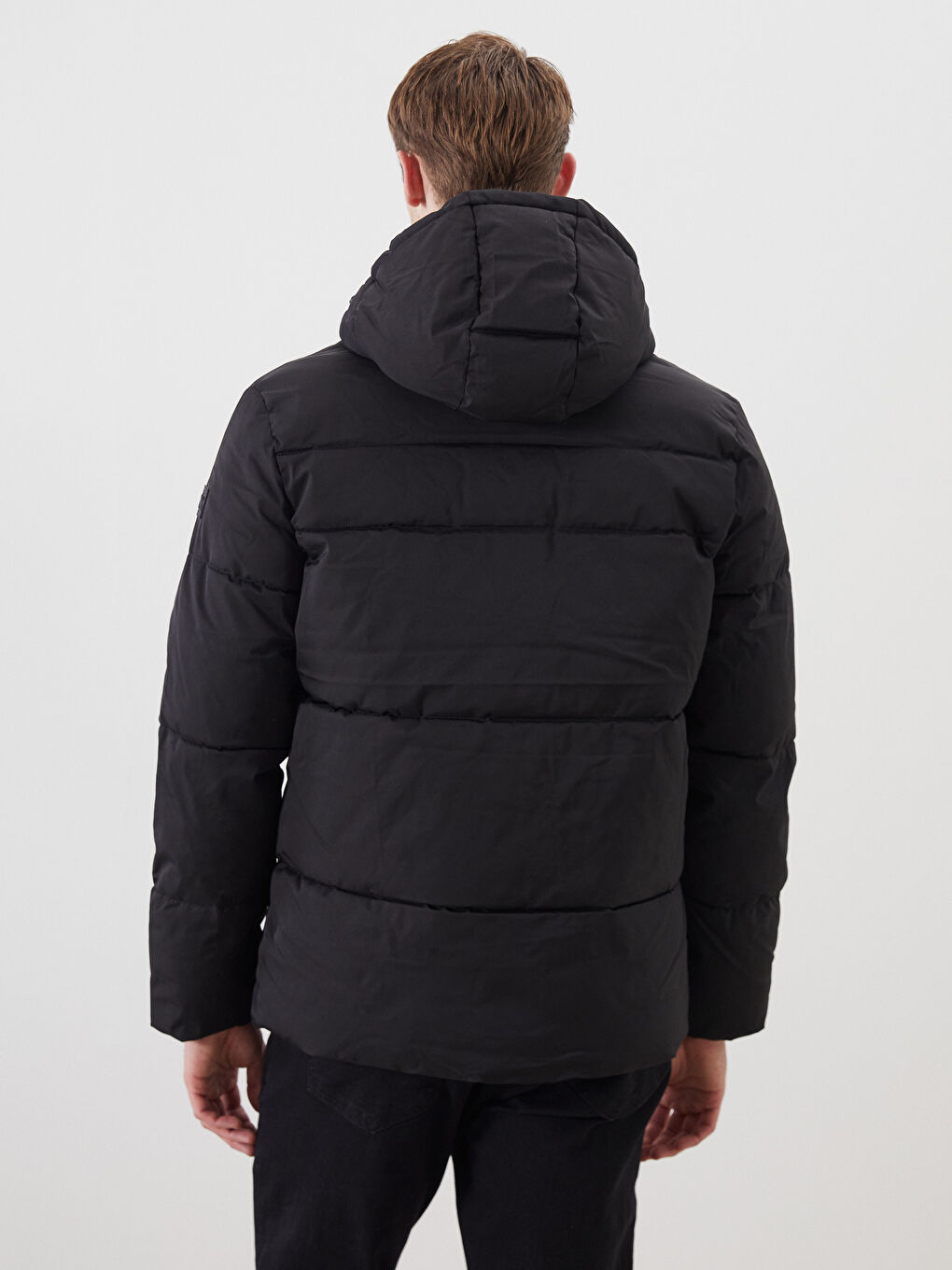 Standard Fit Hooded Men's Puffer Coat-4