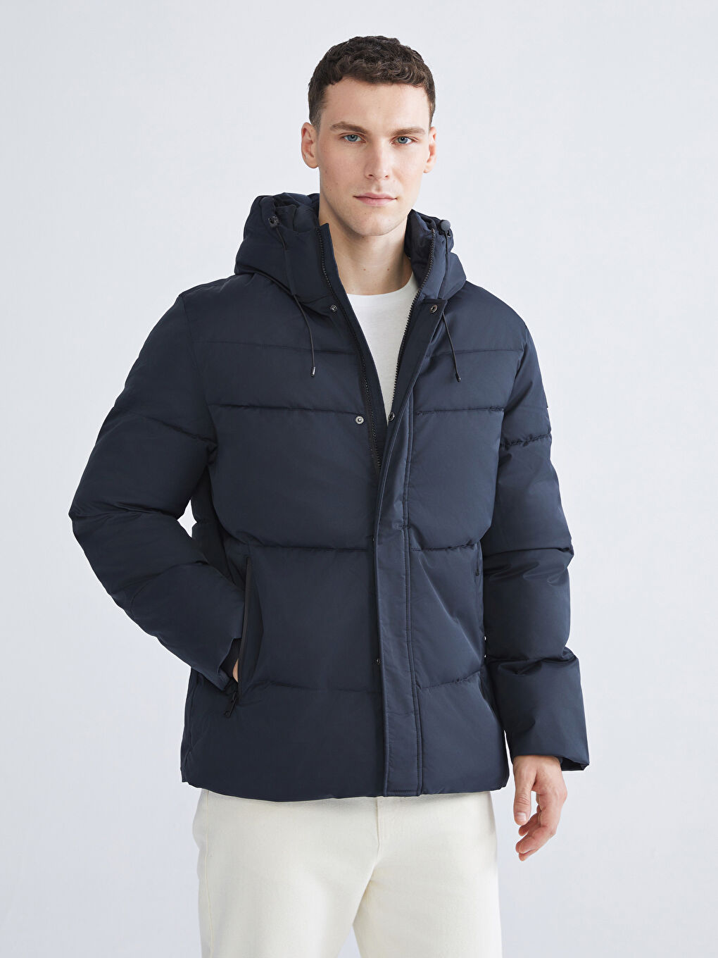 Standard Fit Hooded Men's Puffer Coat