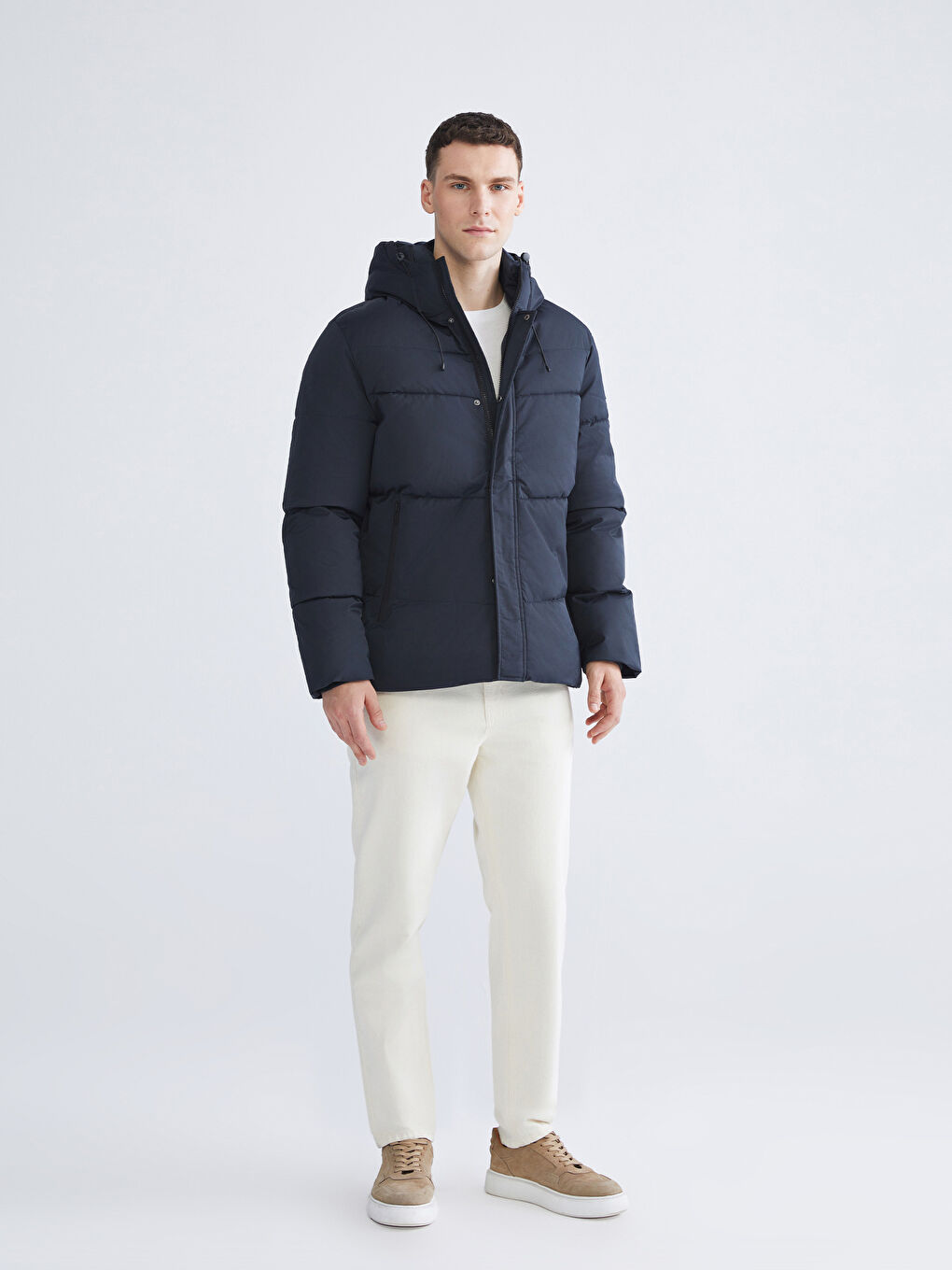Standard Fit Hooded Men's Puffer Coat-1