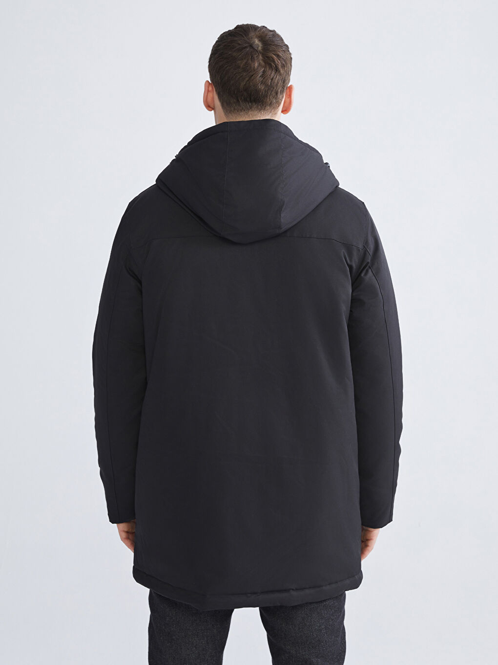 Regular Fit Hooded Men's Parka-4