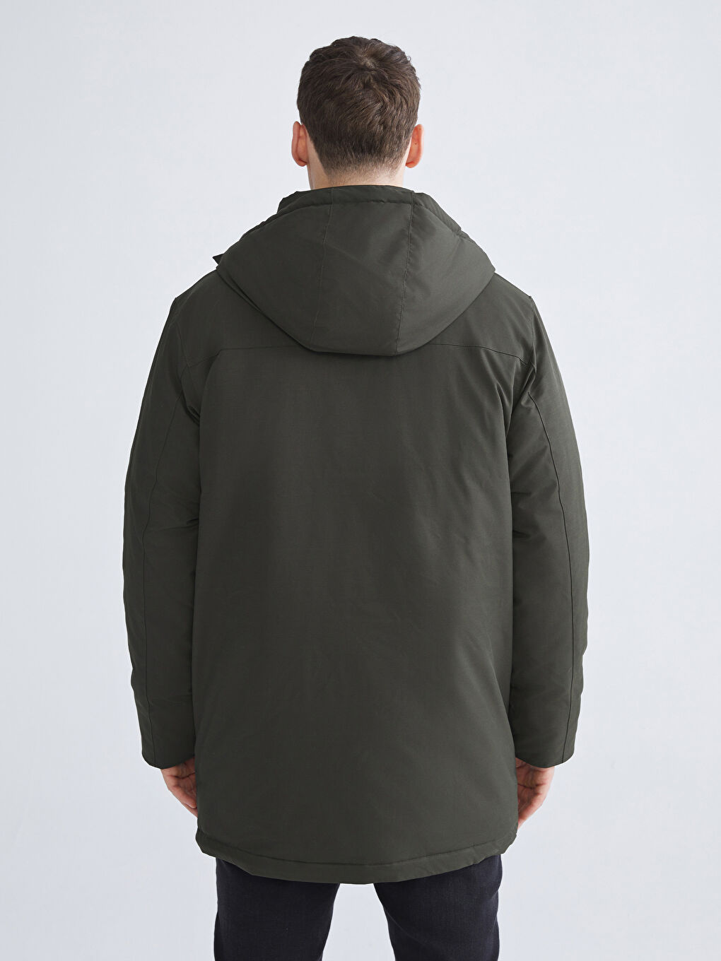 Regular Fit Hooded Men's Parka-4