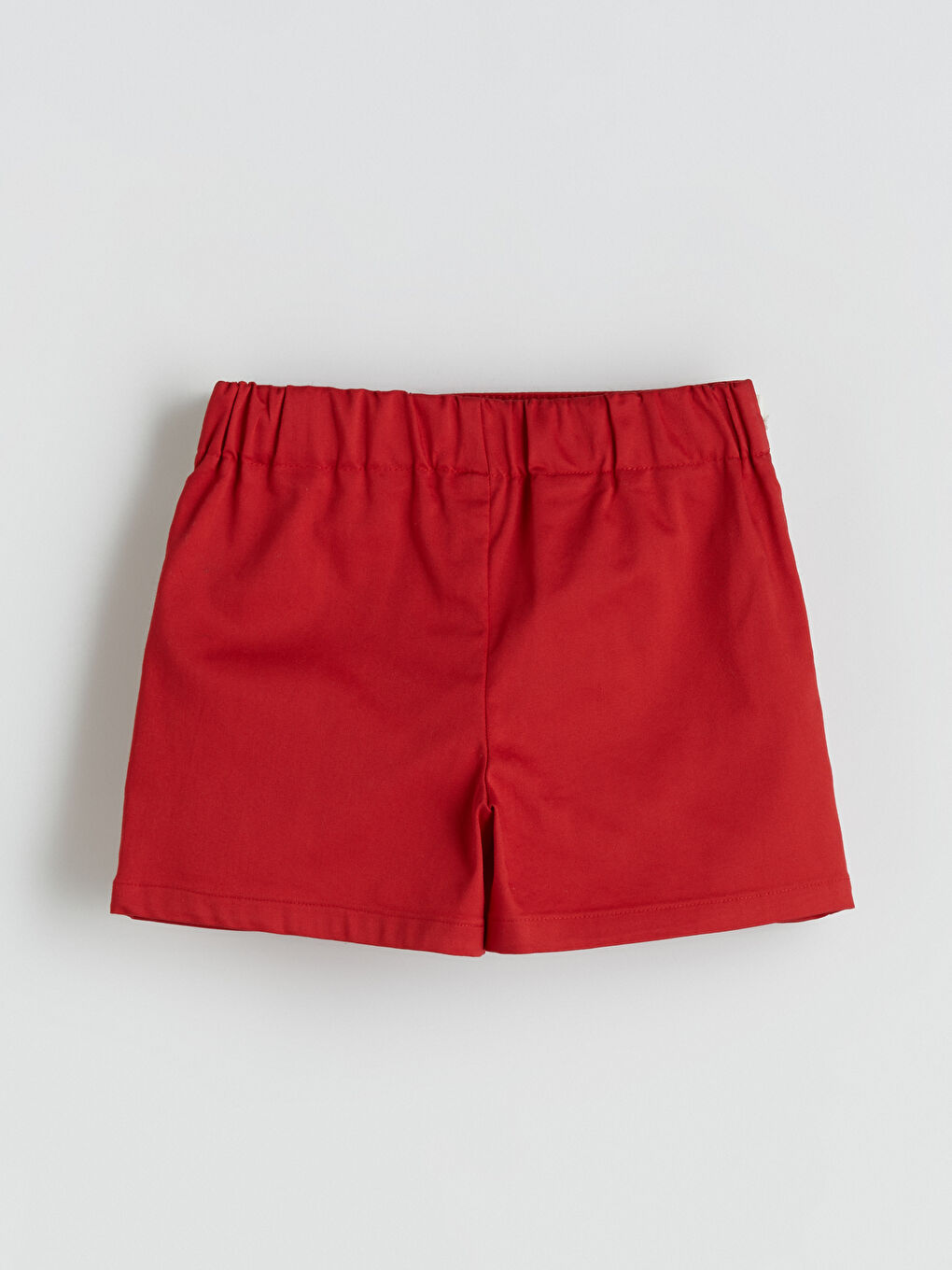 Kırmızı Beli Lastikli Kız Çocuk Şort Etek-3