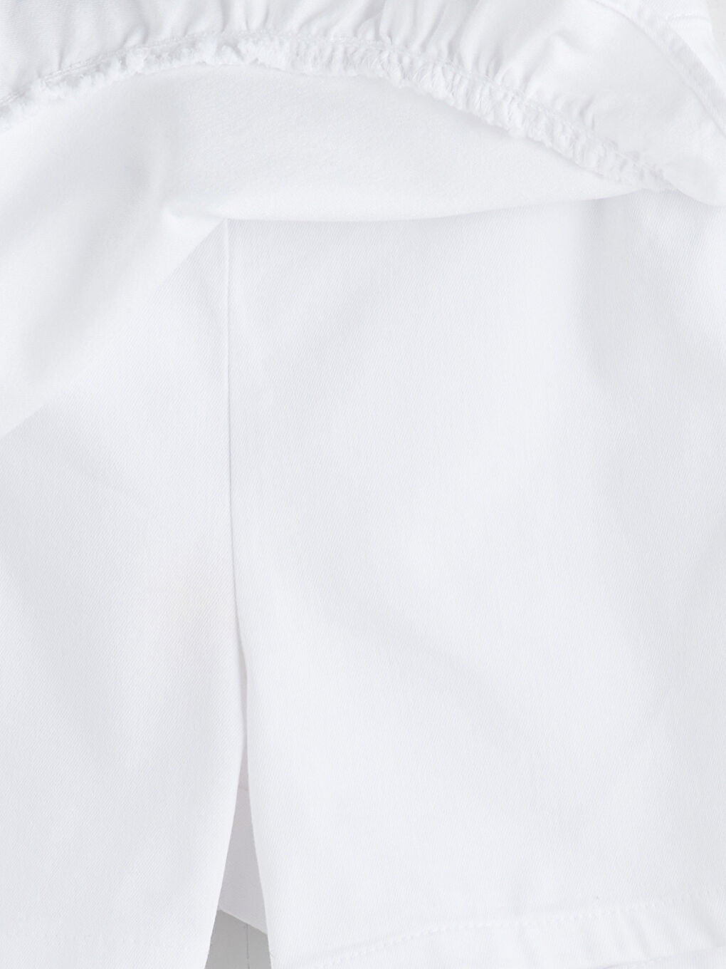 Beyaz Beli Lastikli Kız Çocuk Şort Etek-2