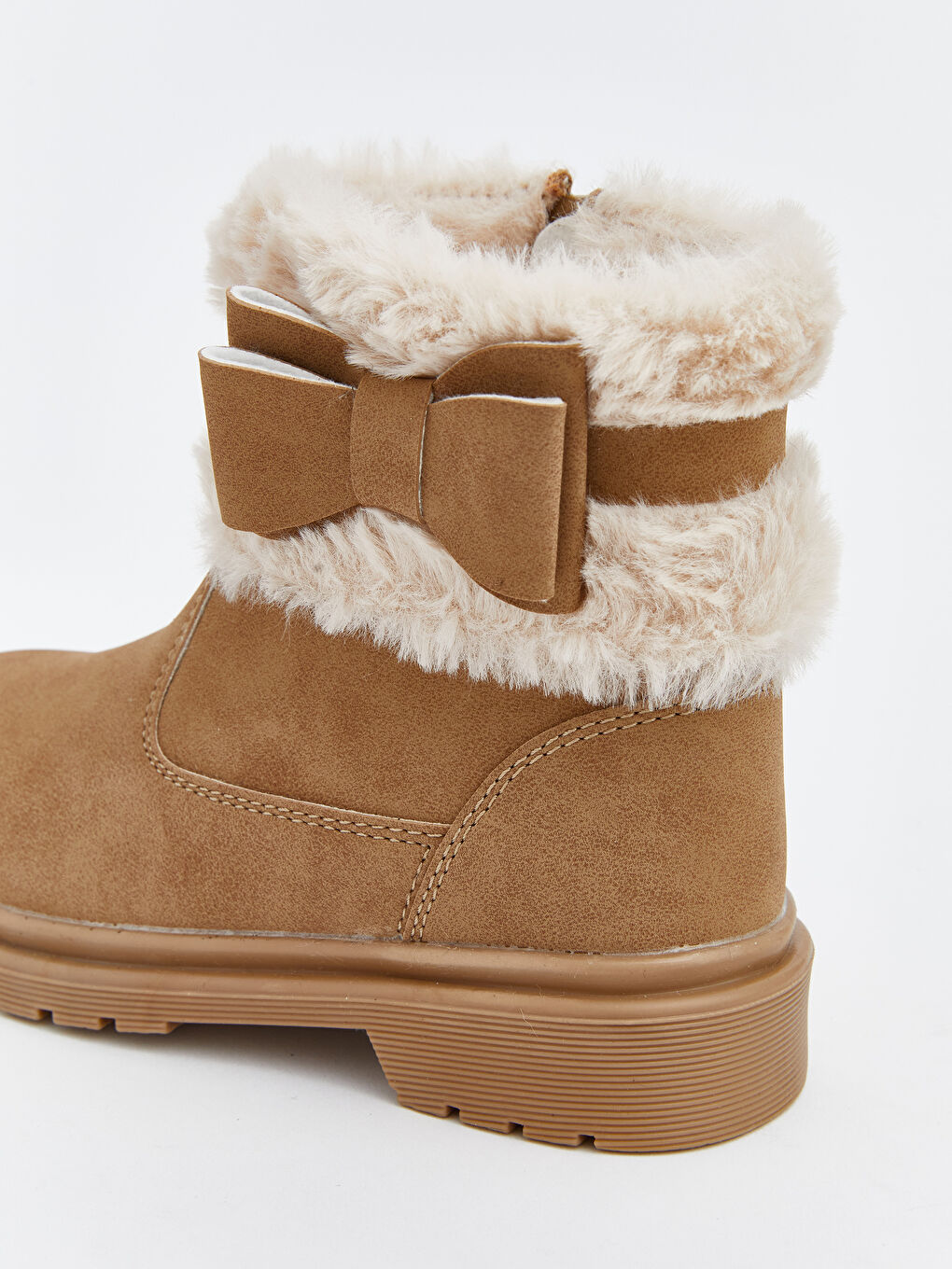 أحذية طويلة للبنات الصغار من جلد سويدي صناعي-4