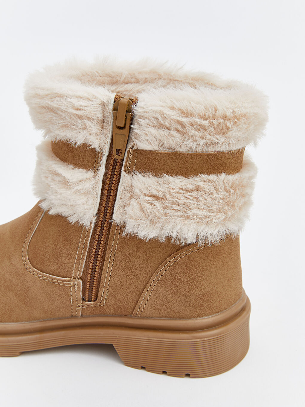 أحذية طويلة للبنات الصغار من جلد سويدي صناعي-5