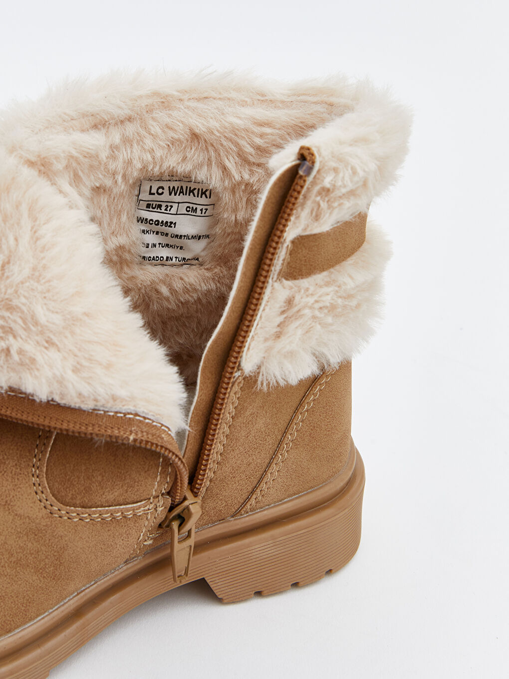 أحذية طويلة للبنات الصغار من جلد سويدي صناعي-6