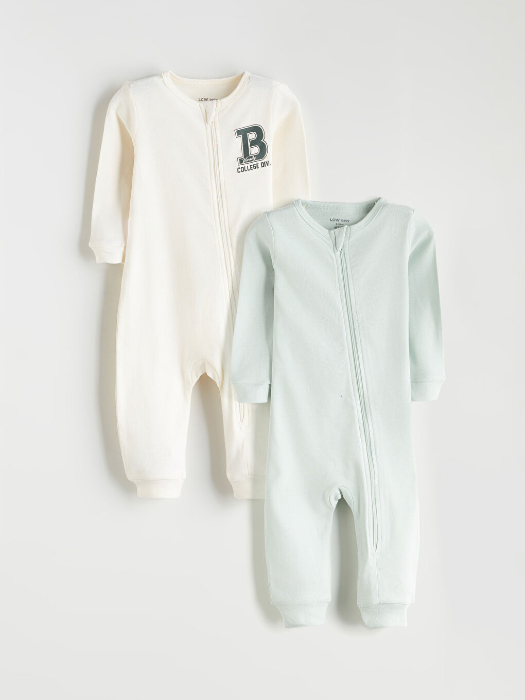 Combinaison pour Bébé Filles à Manches Longues avec Encolure en V Lot de 2