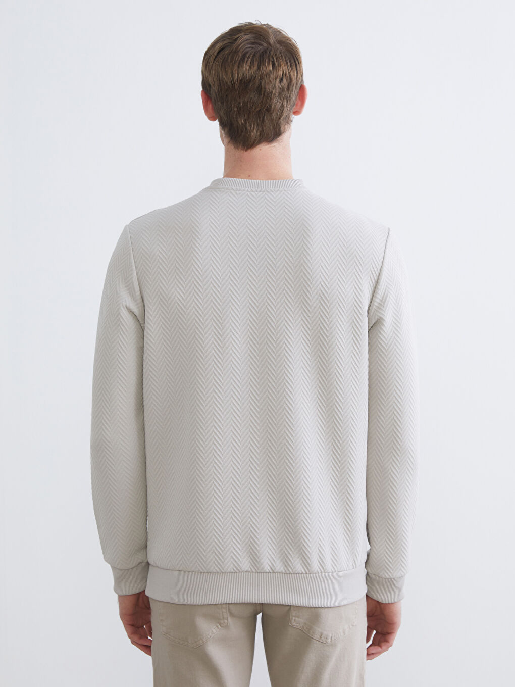 მრგვალი საყელო მამაკაცის სპორტული ზედა-3