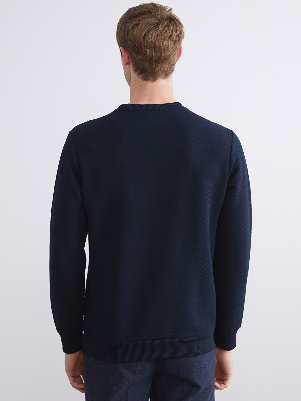 მრგვალი საყელო მამაკაცის სპორტული ზედა-3