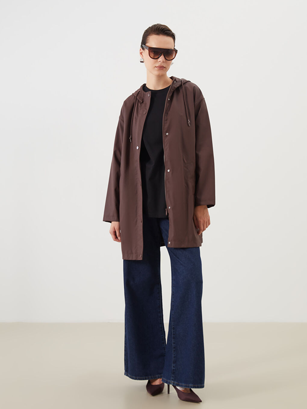 LCW Comfort Hooded Women's Coat -W5CH23Z8-JAV