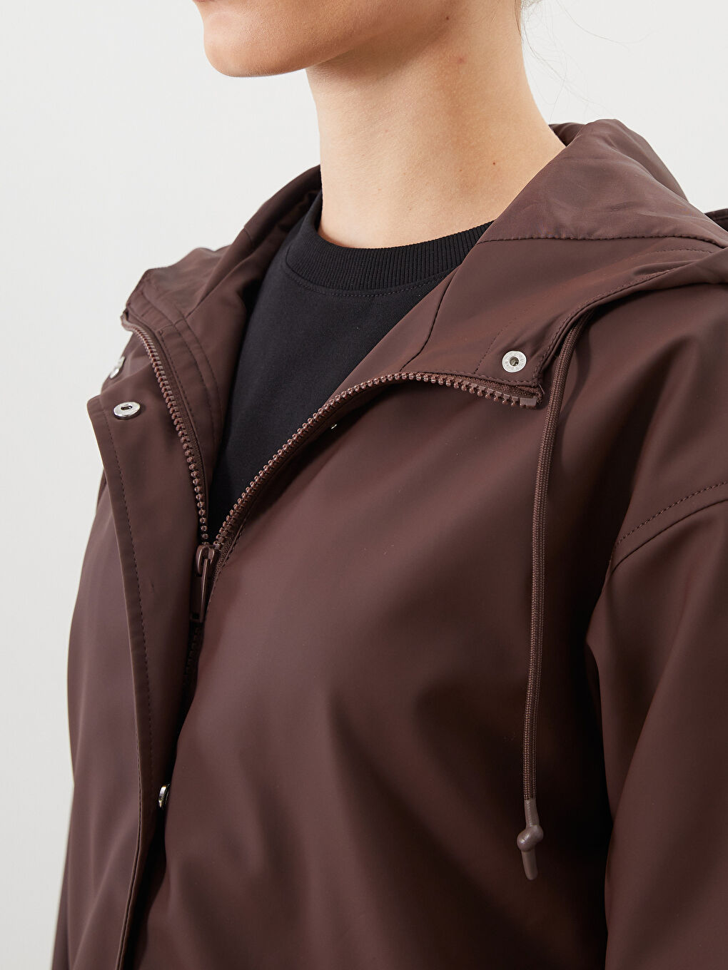 LCW Comfort Hooded Women's Coat -W5CH23Z8-JAV