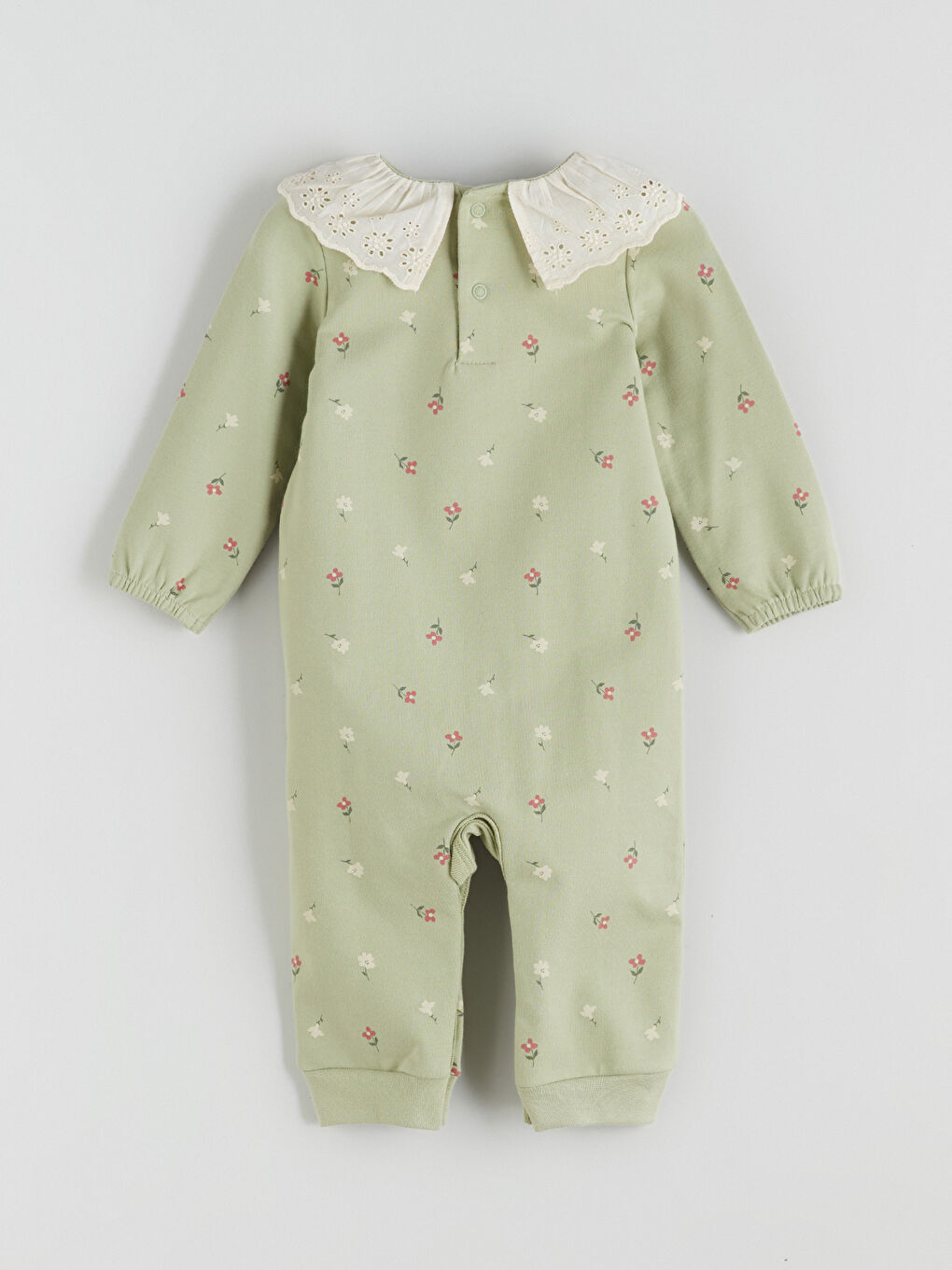 Crew Neck Baby Girls' 2 Thread Jumpsuit-2
